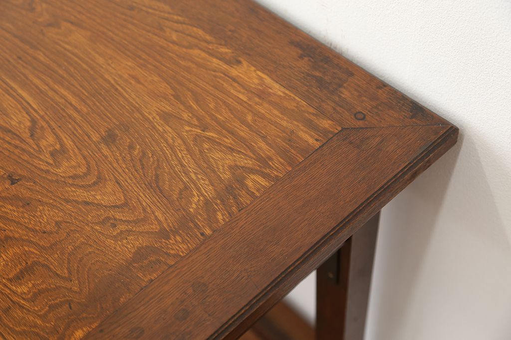 レトロ家具　昭和レトロ 古い木のかわいいアンティーク平机(テーブル・作業台)