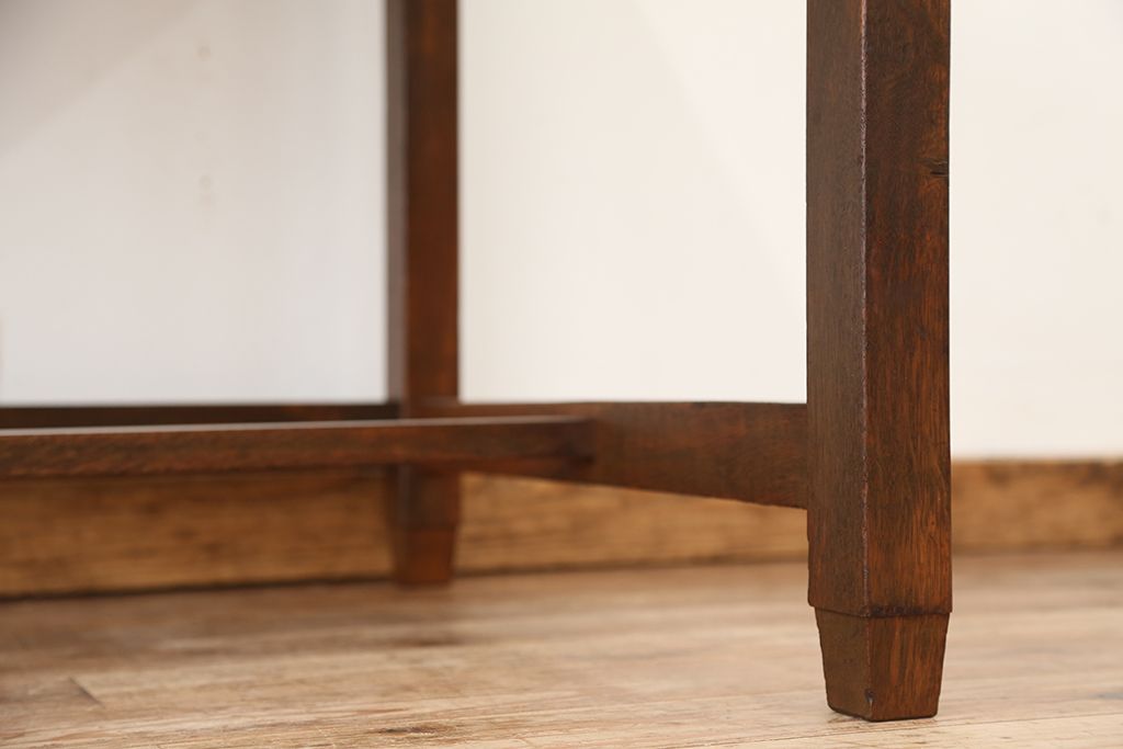 レトロ家具　昭和レトロ 古い木のかわいいアンティーク平机(テーブル・作業台)