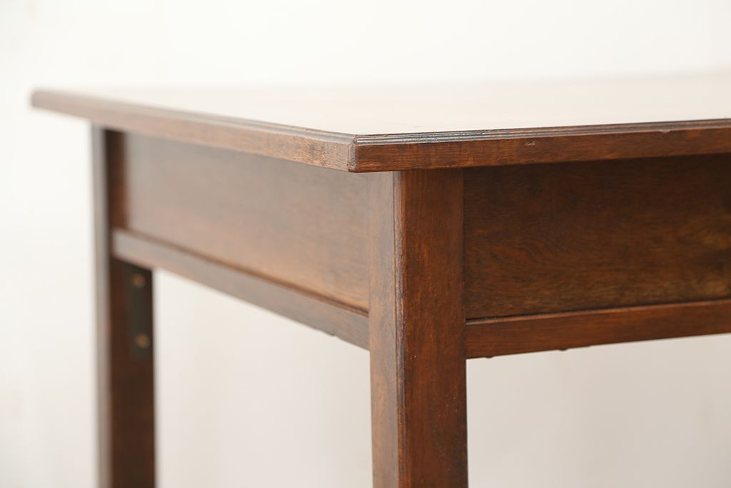 レトロ家具　昭和レトロ 古い木のかわいいアンティーク平机(テーブル・作業台)