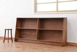 アンティーク家具　古い図書館の台形斜め本棚?(飾り棚/陳列棚/ブックシェルフ)