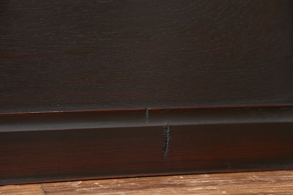 欅材とヒノキ材の固定式の戸1枚(欄間・はめ殺し戸)