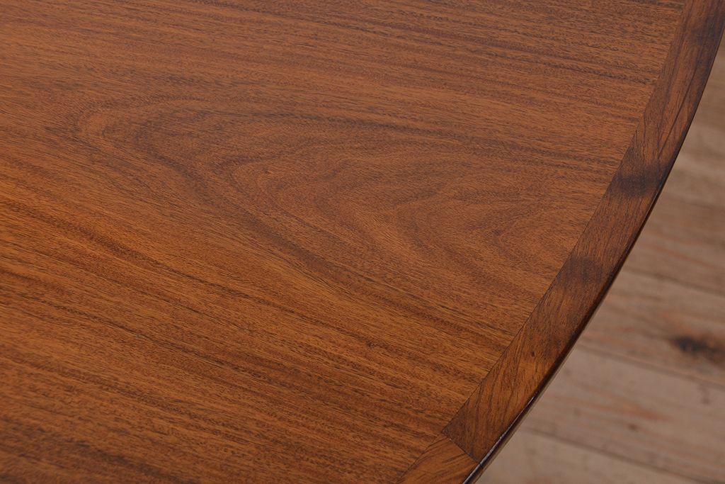 北欧家具　1970〜80年　デンマーク製　特大拡張式　ローズウッドラウンドテーブル