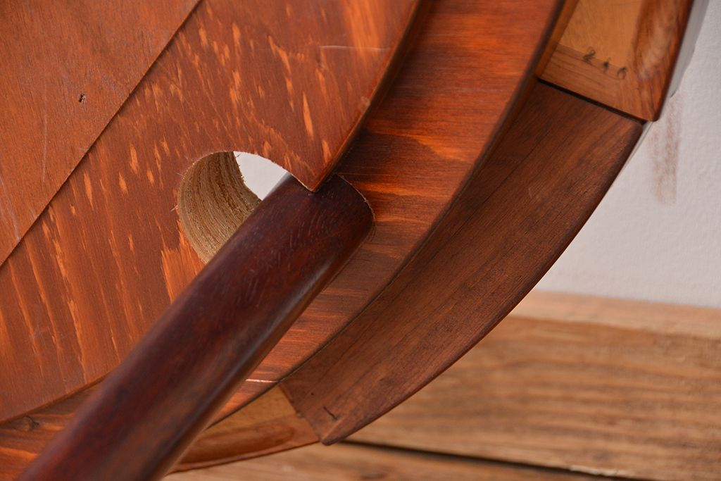 北欧家具　1970〜80年　デンマーク製　特大拡張式　ローズウッドラウンドテーブル