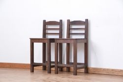 レトロ家具　昭和レトロ　1970年代シンプルな椅子　2脚セット