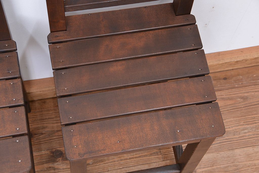 レトロ家具　昭和レトロ　1970年代シンプルな椅子　2脚セット