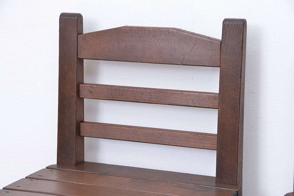 レトロ家具　昭和レトロ　1970年代シンプルな椅子　2脚セット