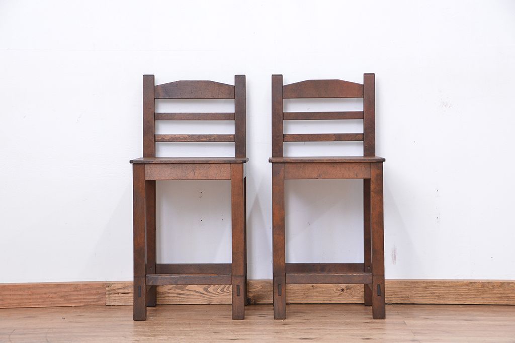 レトロ家具　昭和レトロ　1970年代シンプルな椅子　2脚セット?