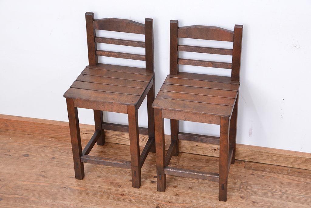 レトロ家具　昭和レトロ　1970年代シンプルな椅子　2脚セット?
