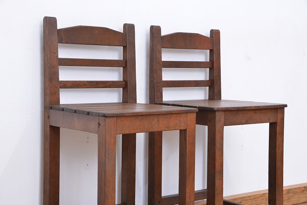 レトロ家具　昭和レトロ　1970年代シンプルな椅子　2脚セット?