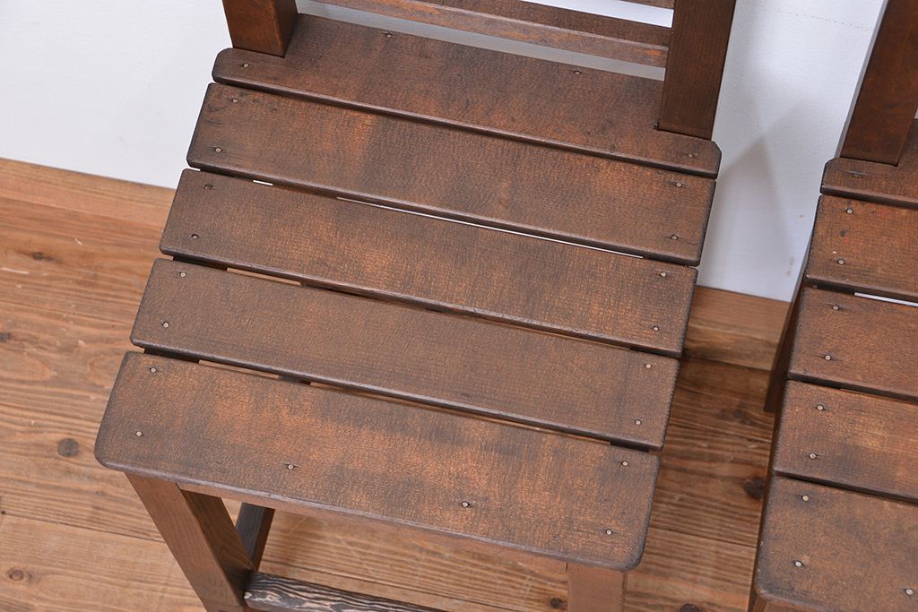 レトロ家具　昭和レトロ　1970年代シンプルな椅子　2脚セット?