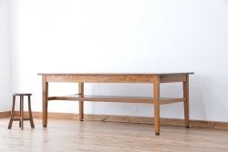アンティーク家具　1960〜70年代　古い学校の使い込まれた大きな作業台?(テーブル、机)