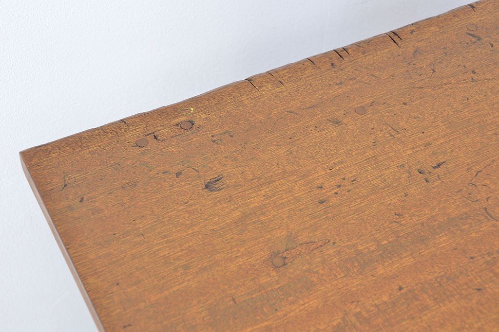 アンティーク家具　1960〜70年代　古い学校の使い込まれた大きな作業台?(テーブル、机)