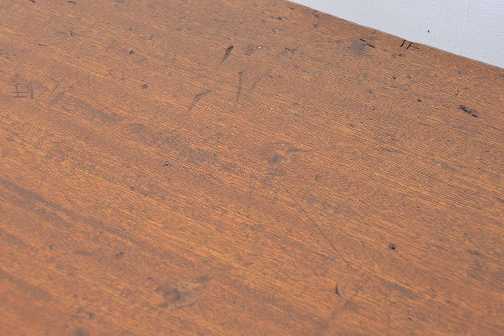 アンティーク家具　1960〜70年代　古い学校の使い込まれた大きな作業台?(テーブル、机)