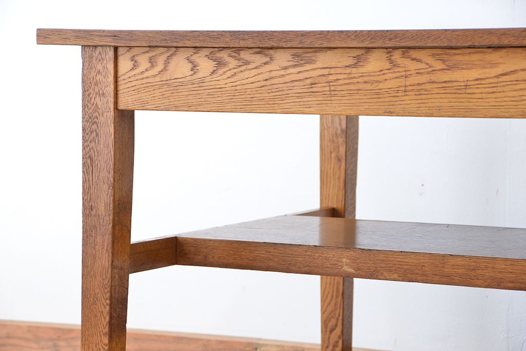 アンティーク家具　1960〜70年代　古い学校の使い込まれた大きな作業台?(テーブル、机)