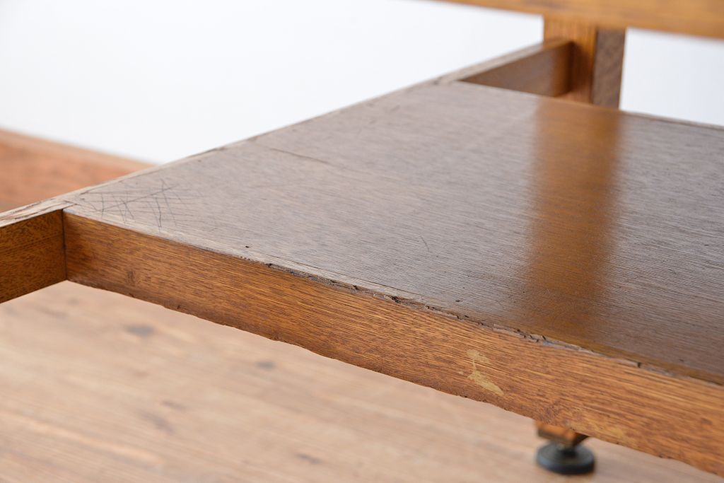 アンティーク家具　1960〜70年代　古い学校の使い込まれた大きな作業台?(テーブル、机)