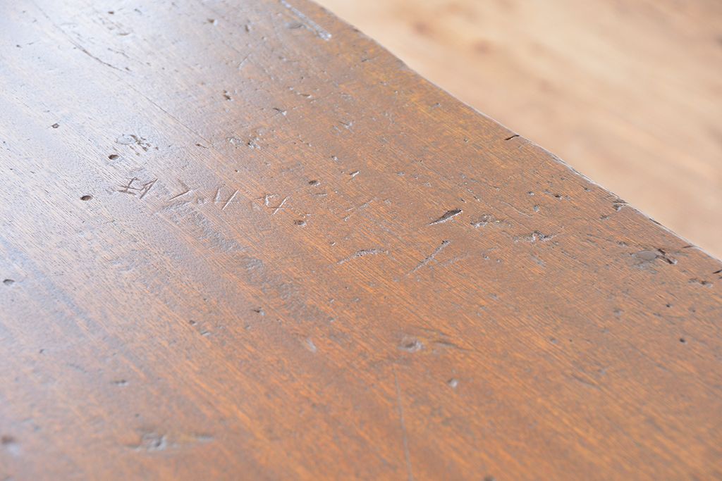 アンティーク家具　1960〜70年代　古い学校の使い込まれた大きな作業台?(テーブル、机)
