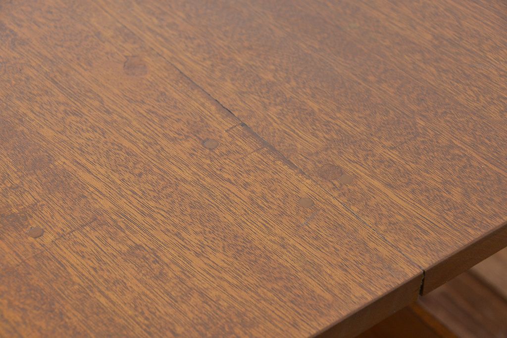 アンティーク家具　1960〜70年代　古い学校の使い込まれた大きな作業台(テーブル、机)