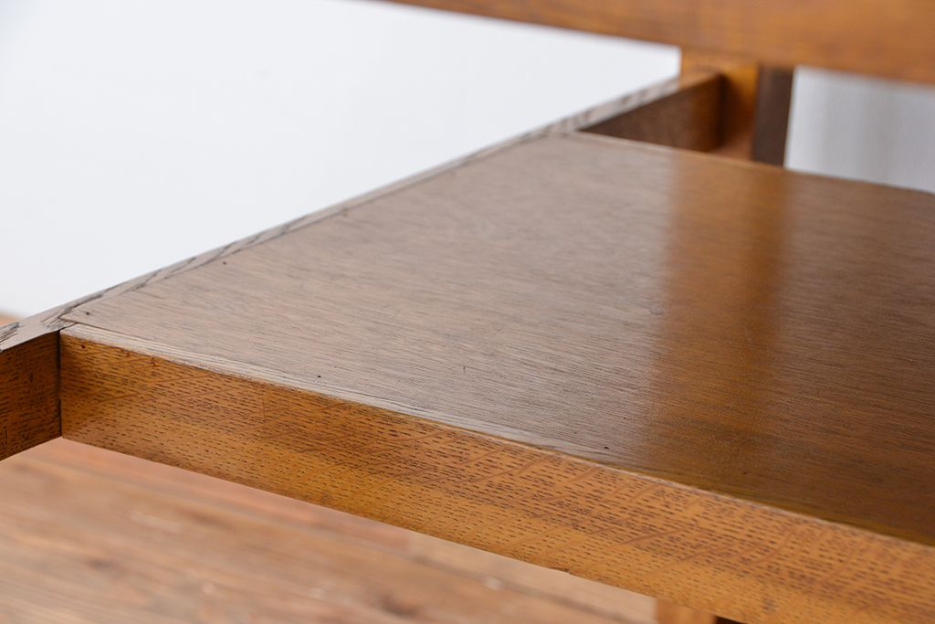 アンティーク家具　1960〜70年代　古い学校の使い込まれた大きな作業台(テーブル、机)