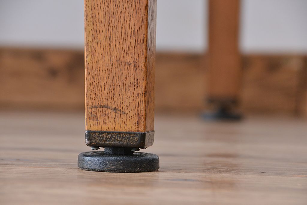 レトロ家具　昭和レトロ　古い学校の大きな木製作業台(テーブル・机)
