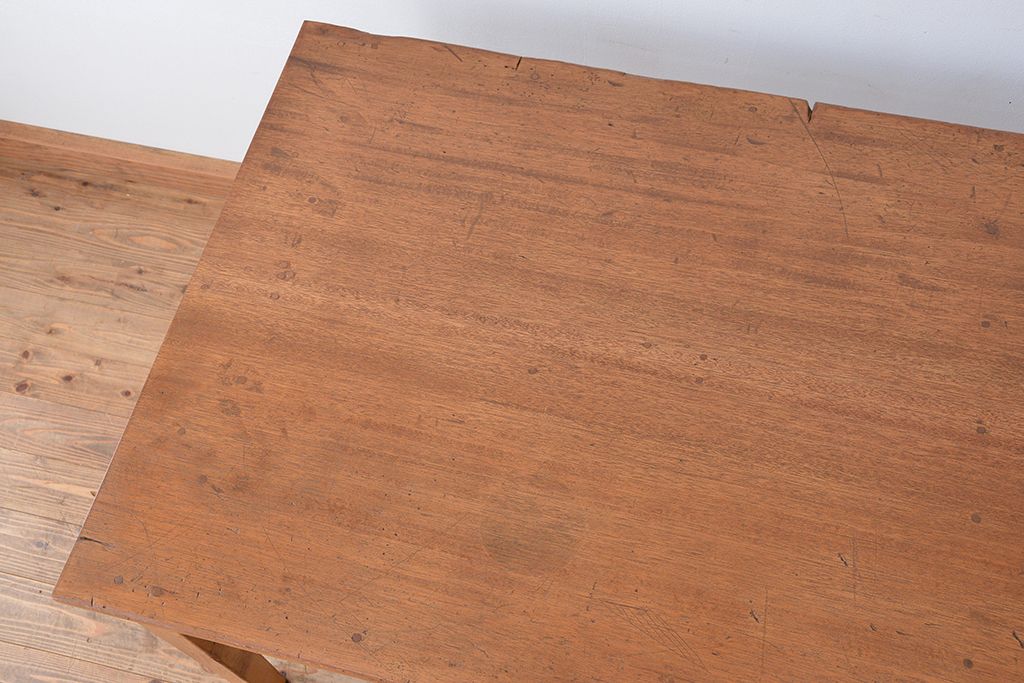 アンティーク家具　1960〜70年代　古い学校の使い込まれた大きな作業台?(テーブル、机)