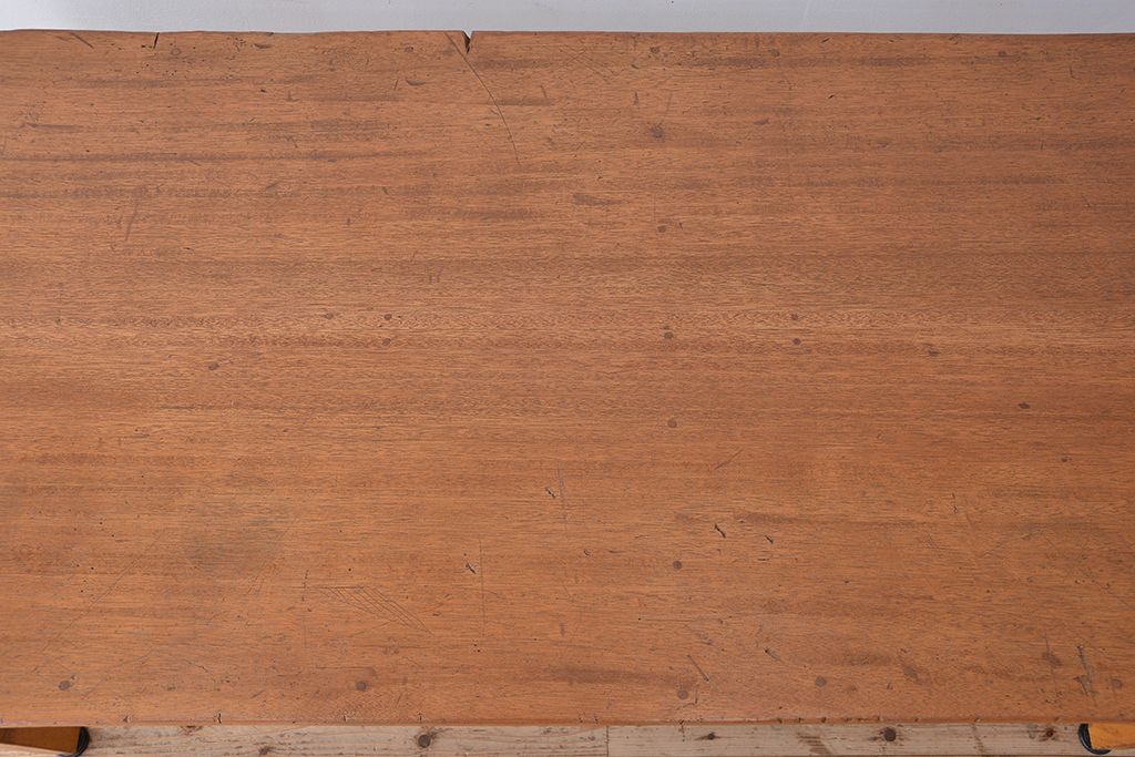 アンティーク家具　1960〜70年代　古い学校の使い込まれた大きな作業台?(テーブル、机)