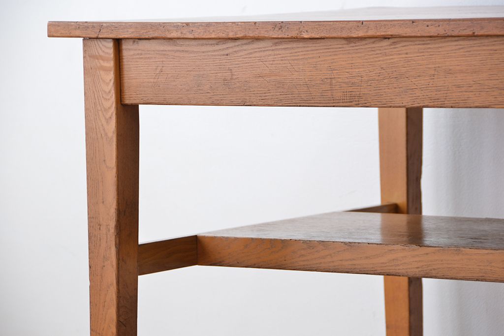 アンティーク家具　1960〜70年代　古い学校の使い込まれた大きな作業台?(テーブル、机)