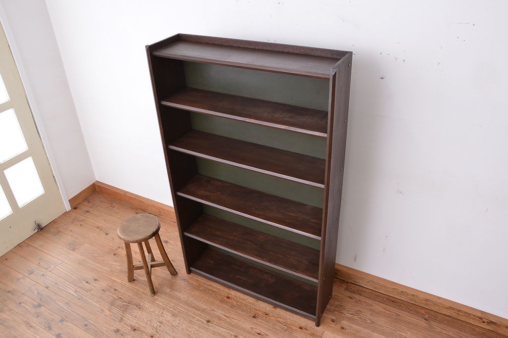 レトロ家具　★昭和レトロ　シンプルな本棚(飾り棚/ブックシェルフ)