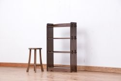 アンティーク家具　アンティーク　古い木の楔式本棚(飾り棚)