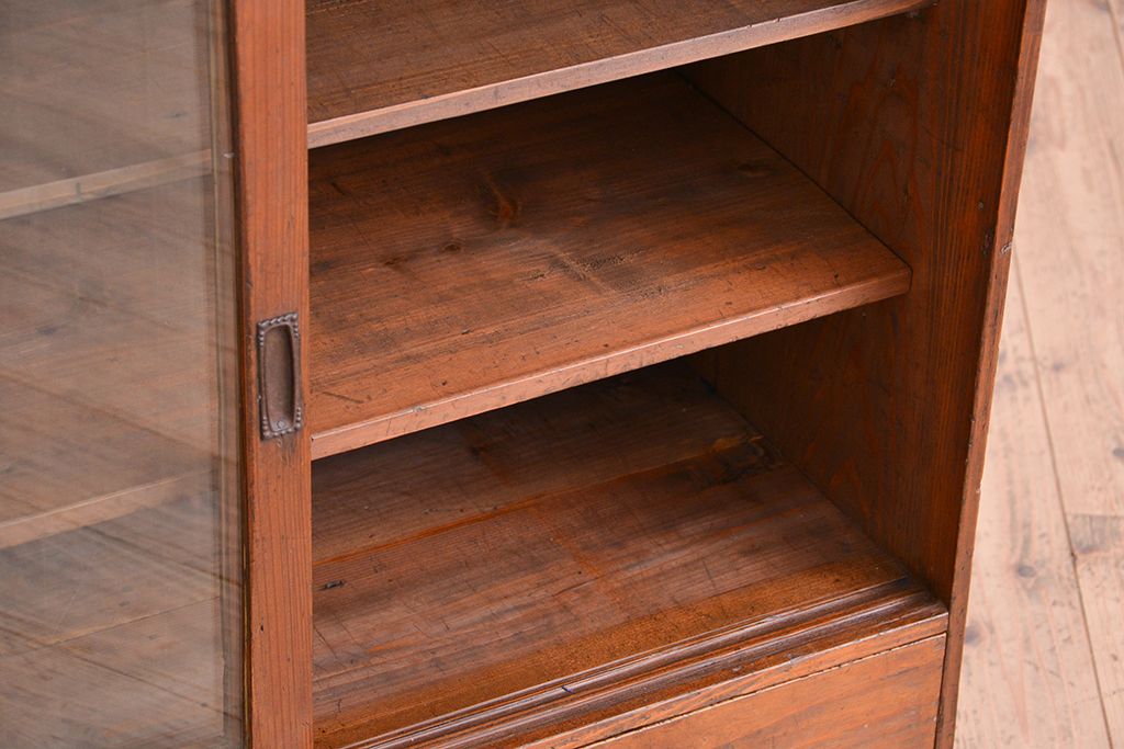 アンティーク家具 アンティーク 古い木のシンプルな収納棚(食器棚) | ラフジュ工房
