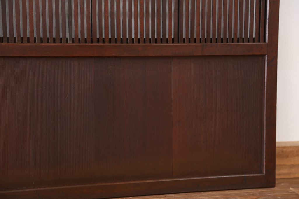 古民具・骨董　極上!裏障子付き万本格子戸　4枚セット(建具)