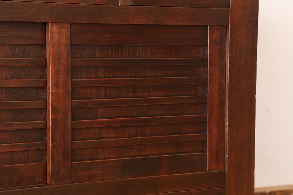 アンティーク家具　アンティーク 味わい深い六尺引き出し収納箪笥(水屋箪笥・サイドボード)