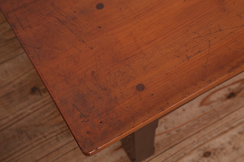 レトロ家具　昭和レトロ　古い木の小さな文机(座机)