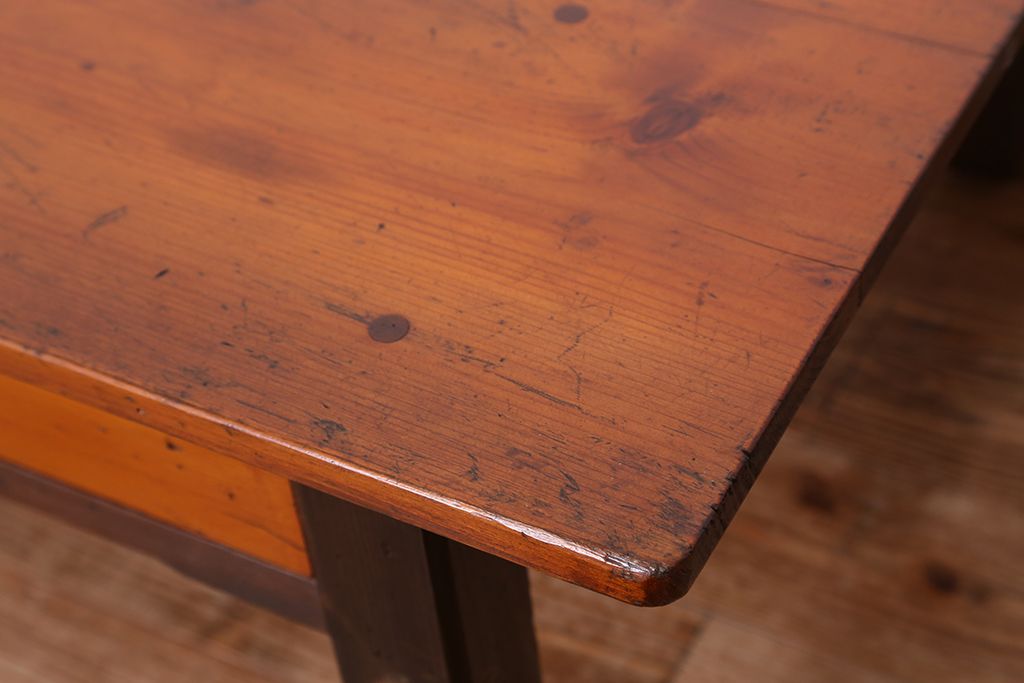 レトロ家具　昭和レトロ　古い木の小さな文机(座机)