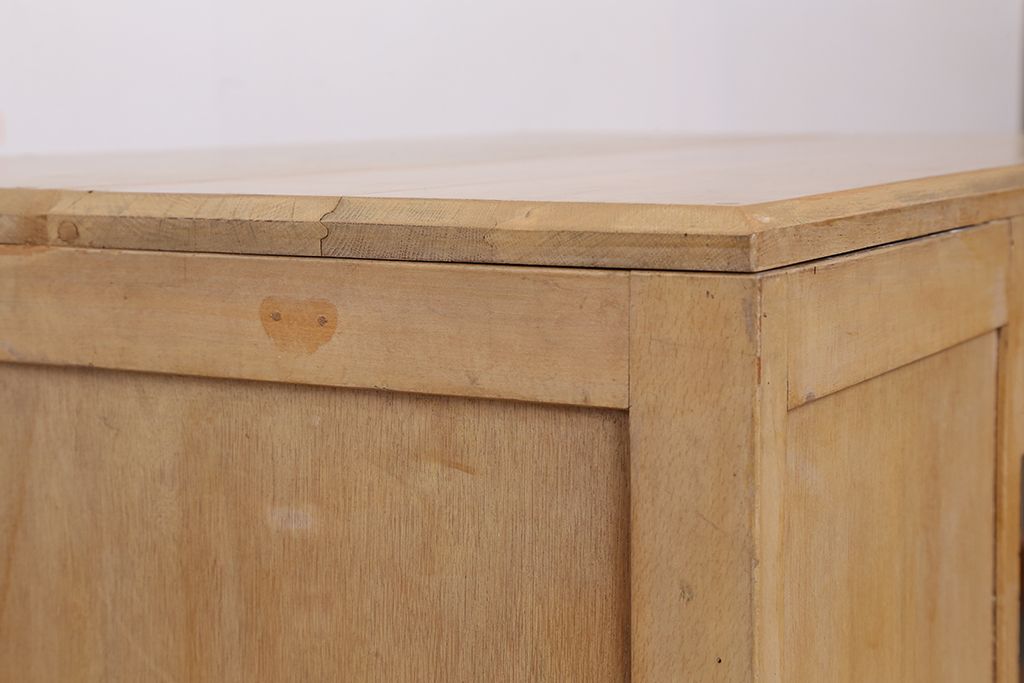 レトロ家具　昭和レトロ　明るい色あいの片袖机(テーブル/作業台)
