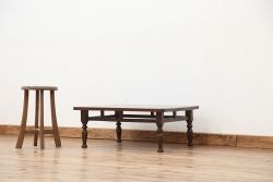 アンティーク家具　古民具・骨董　総欅天板一枚板　重厚なテーブル(座卓)