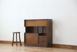 レトロ家具　昭和レトロ　1960年代　レトロなアンティーク茶箪笥(茶棚)