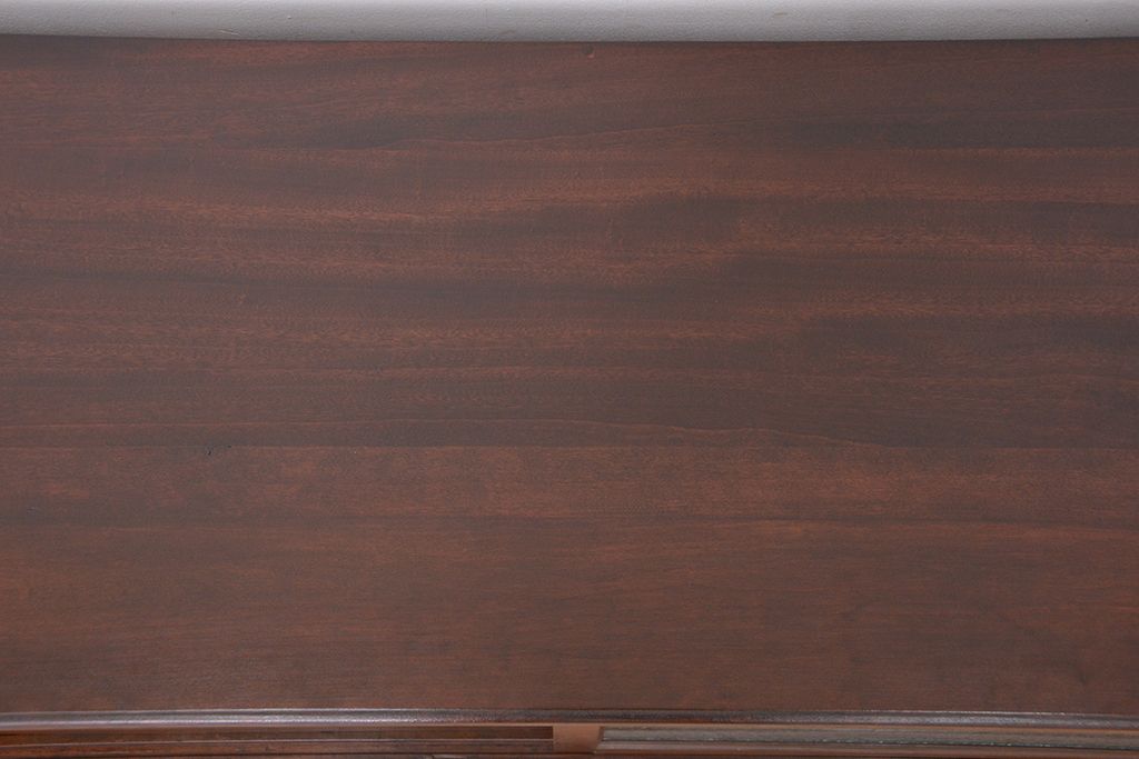 レトロ家具　昭和レトロ　上質な造りの結霜ガラス引き戸キッチン収納棚(食器棚、カウンターテーブル)