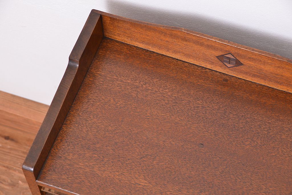 アンティーク家具　アンティーク　古い木の小振りなカルテケース(カードケース、書類棚、図書館、図書室)
