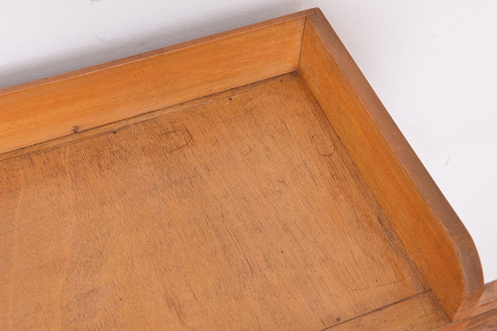 レトロ家具　★昭和レトロ　大振りな引き出し付き飾り棚(本棚)