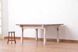 アンティーク家具　アンティーク　特大!重厚!　大きな正方形ダイニングテーブル(2)(机、作業台)