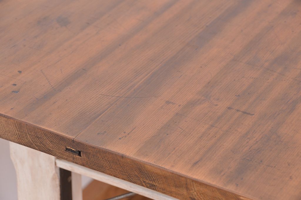 アンティーク家具　アンティーク　特大!重厚!　大きな正方形ダイニングテーブル(2)(机、作業台)