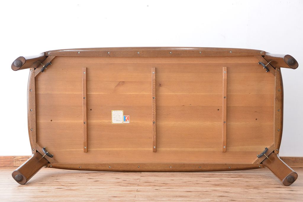 中古　飛騨産業キツツキマーク　ナラ材ダイニングテーブル　