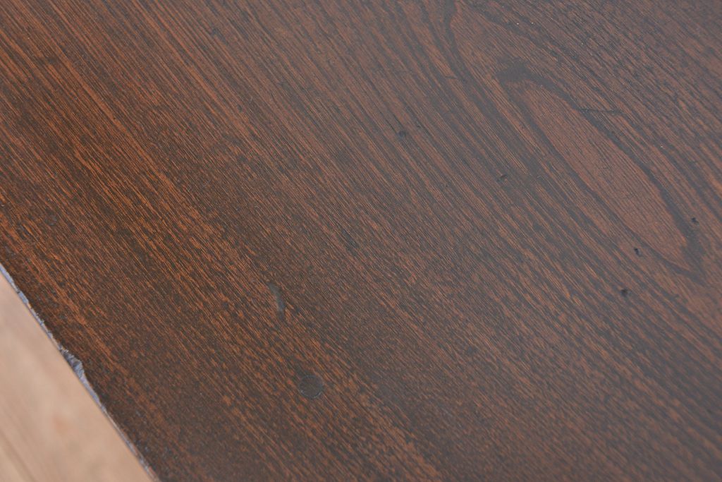 アンティーク家具　アンティーク　古い木の使い込まれた平机(テーブル・作業台)(4)