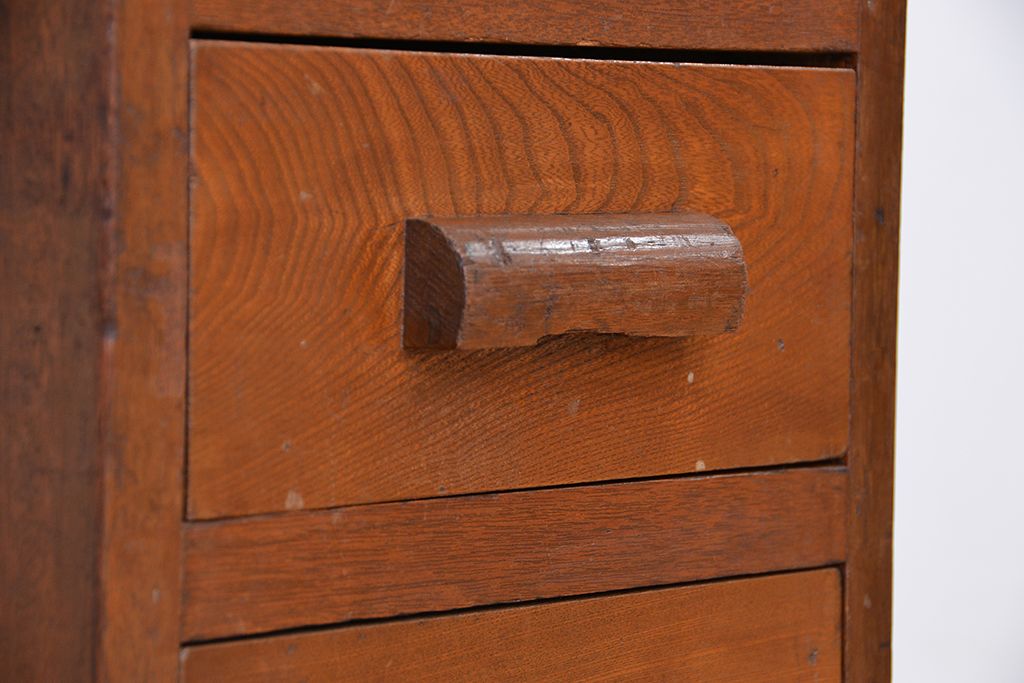 アンティーク家具　大正ロマン　古い木のアンティーク片袖机(テーブル、デスク、在宅ワーク、在宅用)