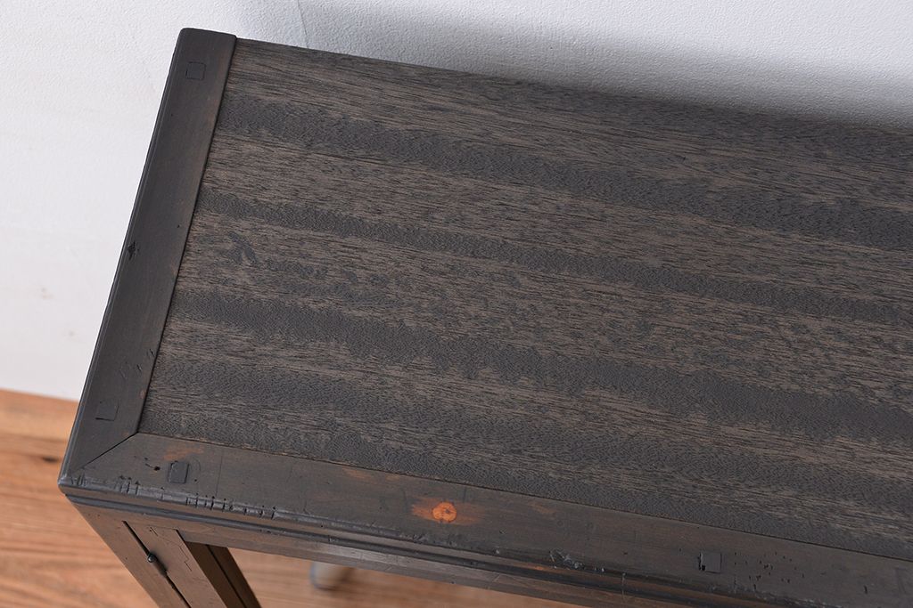 アンティーク家具　アンティーク　古い木のシックなシンプルガラス本箱(収納棚、ブックケース)