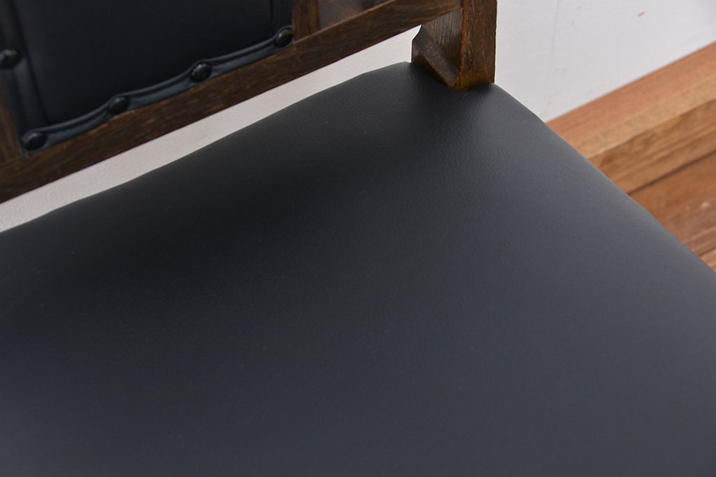 アンティーク家具　和製アンティーク　古いナラ材のシックなチェア