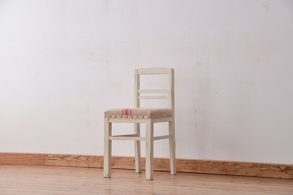 レトロ家具　昭和レトロ　日本製　かわいいペイントグレインサックチェア1脚(イス・椅子)