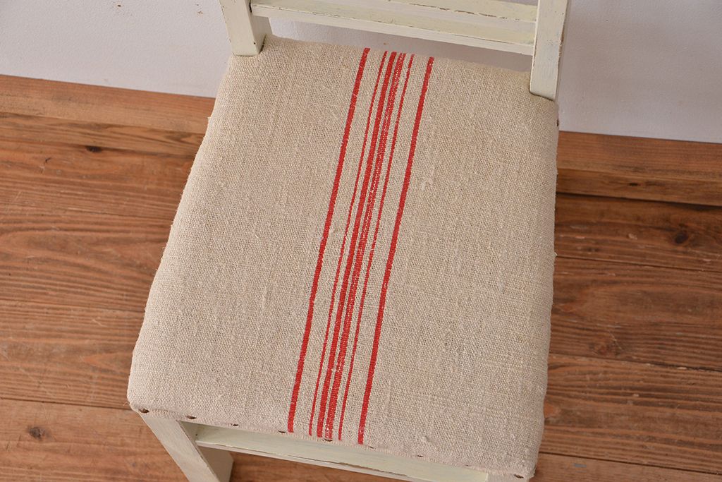 レトロ家具　昭和レトロ　日本製　かわいいペイントグレインサックチェア1脚(イス・椅子)