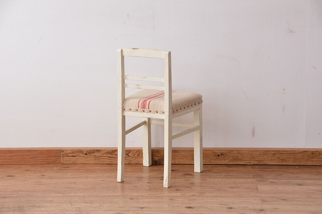 レトロ家具　昭和レトロ　日本製　かわいいペイントグレインサックチェア1脚(イス・椅子)
