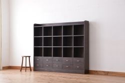 アンティーク家具　アンティーク　古い木の引き出し　15マス目棚(ロッカー/収納棚)(本棚/飾り棚)大